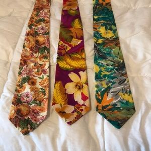 Three no now Two Flowery Ties